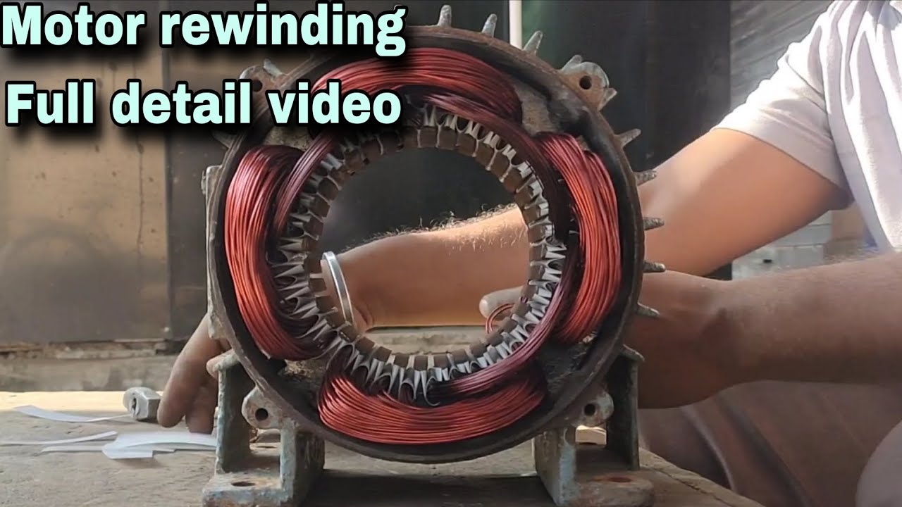 Motor rewinding,Ph-1 full detail video 