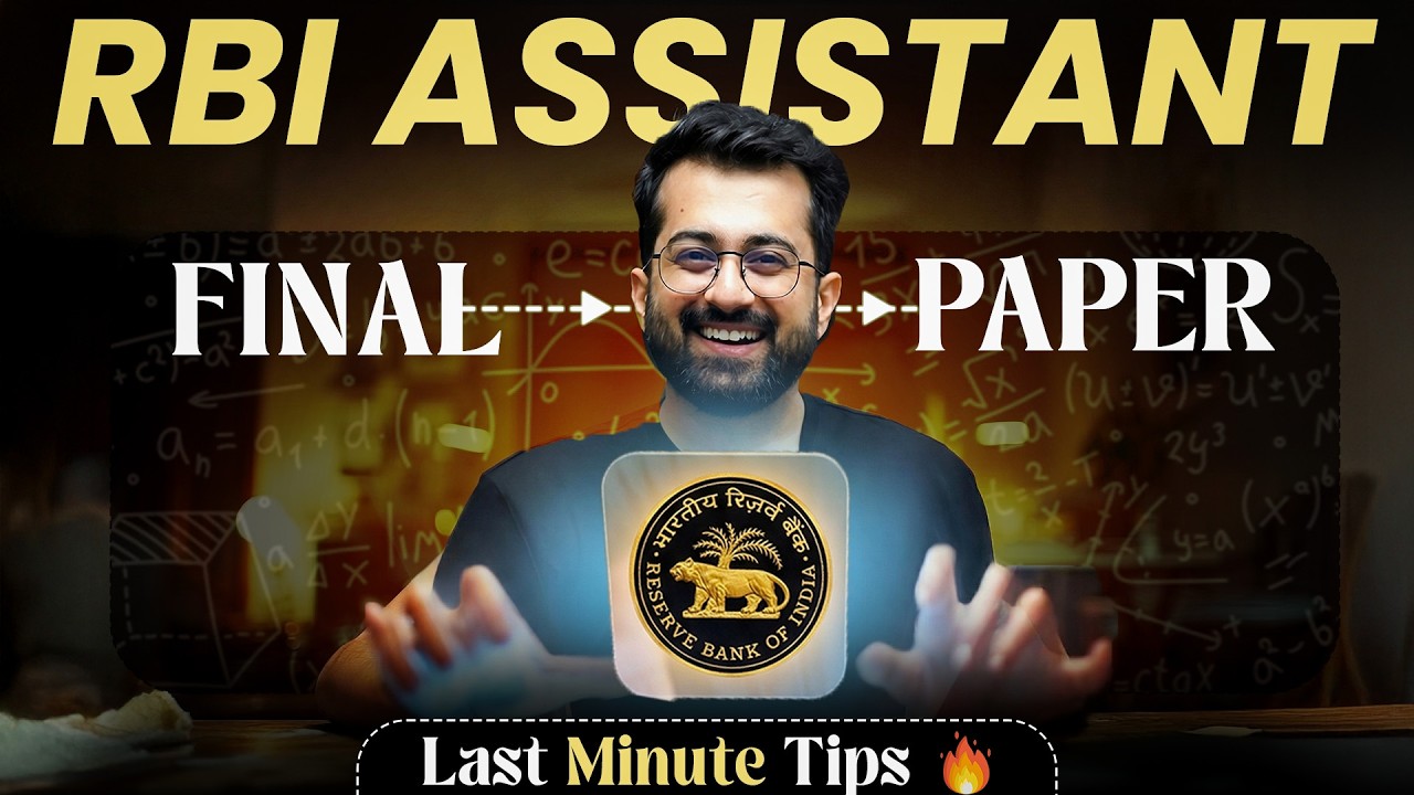 RBI Assistant 2026 | Most Expected Paper LIVE 🔥 Last 48 Hours Strategy to Crack Pre | Aashish Arora