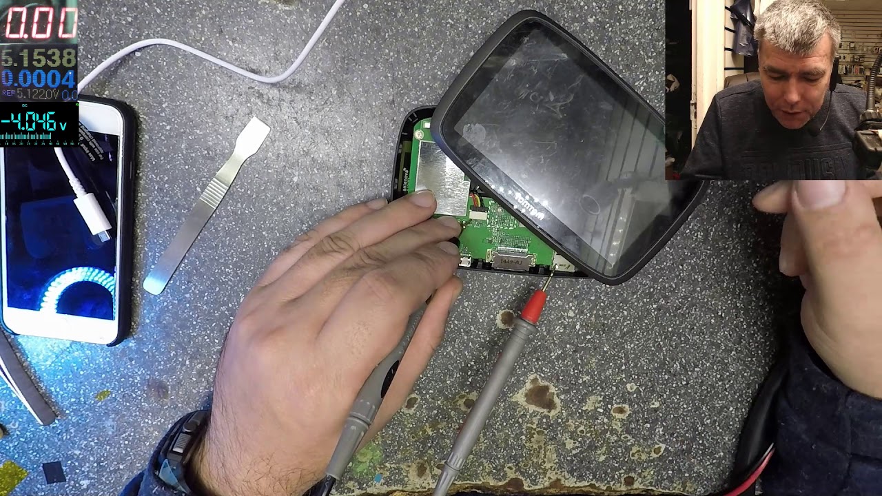 Learn how to modify a battery, Tomtom go5000, shutting down, not charging