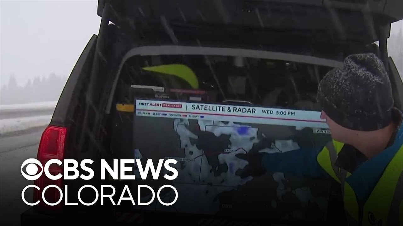 Snow squall moves across Colorado's high country, brings low visibility