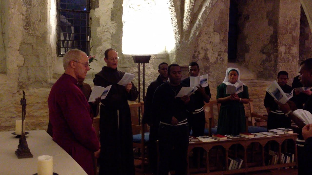 The Melanesian Brothers and Sisters sing for Archbishop Justin