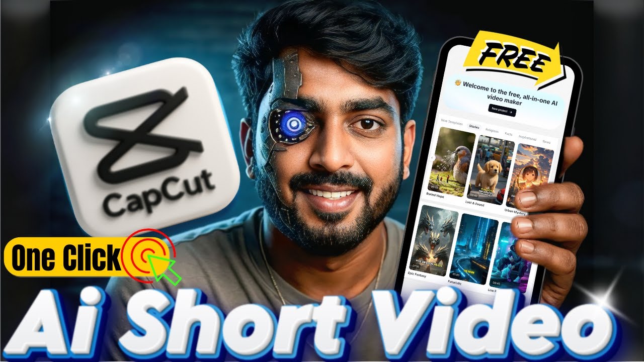Ai Short video in one click  |  Capcut Ai video generator | how to create ai short video free
