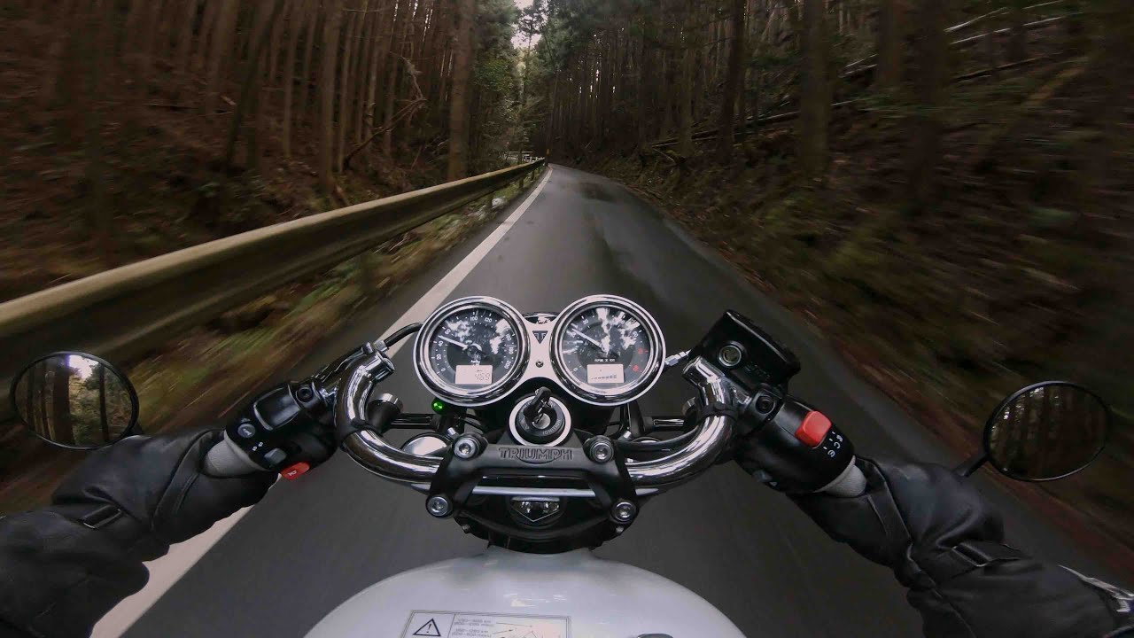 【擬似ツーリング】Triumph Bonneville T100　京見峠【ASMR】