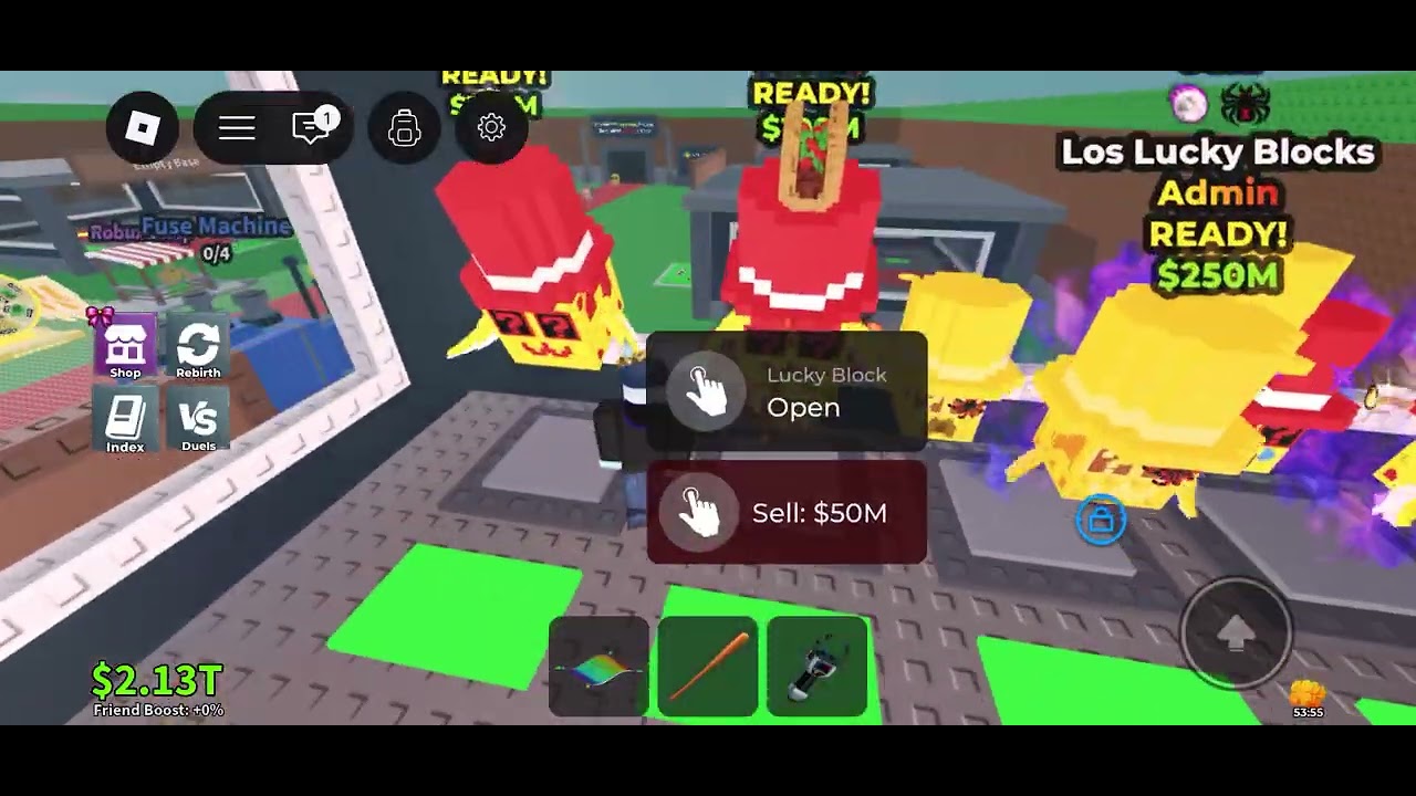 Opening ALL of my lucky block in sab￼