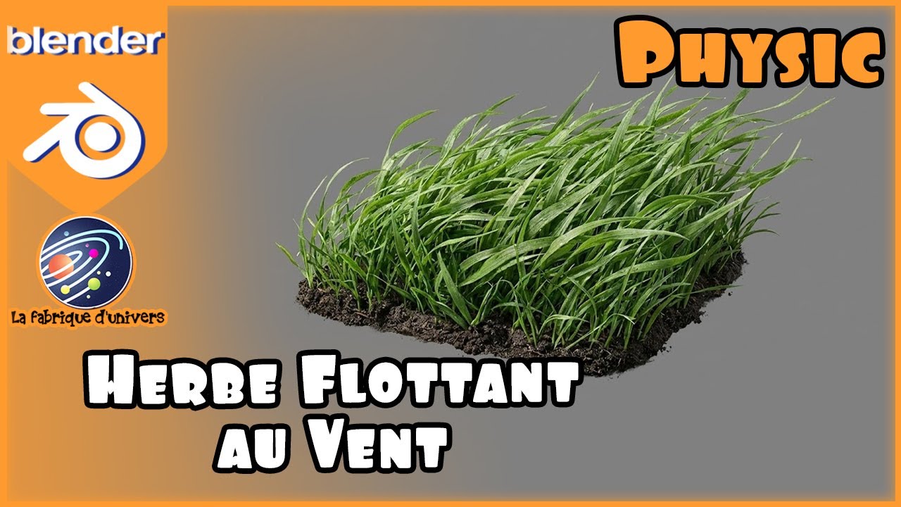 Tuto Blender FR n°105: Physic - Herbe flottant au vent #blendertutorial #blendertricks