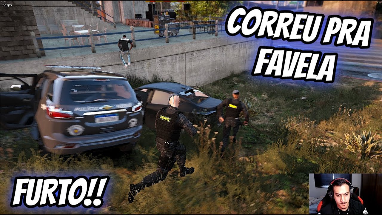 SAIU DE FRENTE COM O CHOQUE CARRO ROUBADO COPOM - GTA RP