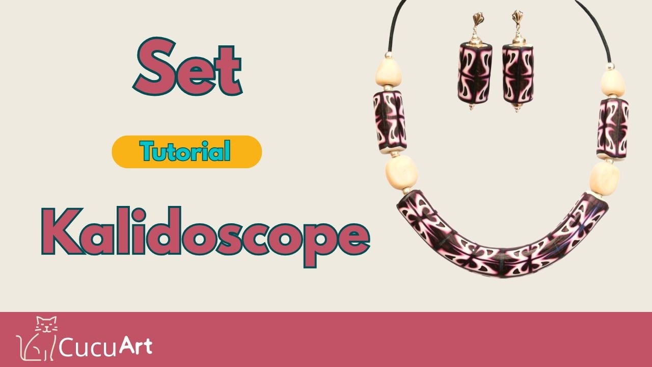 Set kaleidoscope in polymer clay