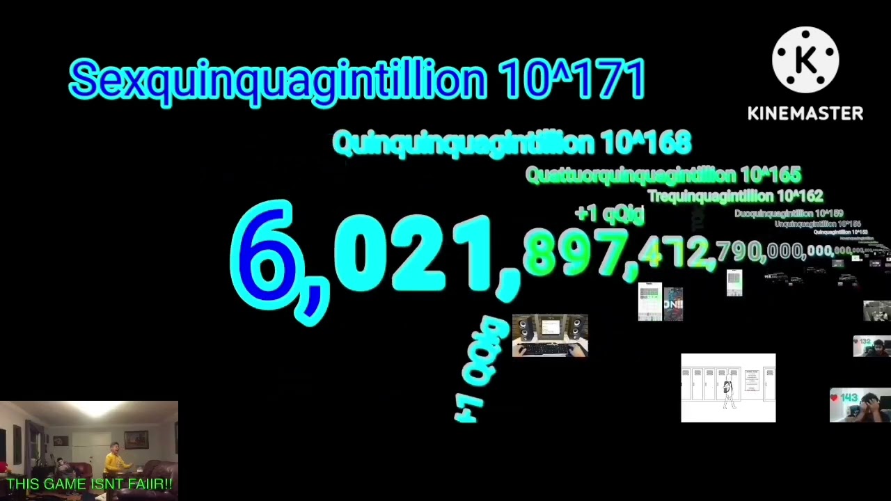 Numbers 0 to 1 Octoquinquagintillion with videos (KineMaster Version, 58/100 Centillion)