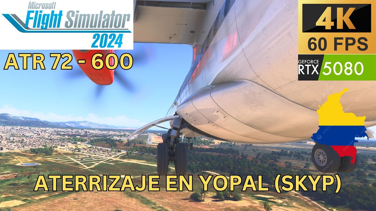 FS2024 Aterrizaje en Yopal (SKYP) Colombia ATR 72-600 Avianaca express /RTX5080