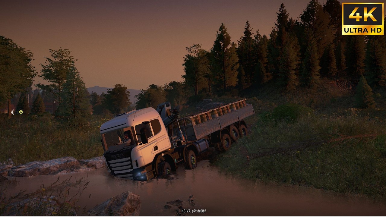 🚚 Pickup vs Mud! Towing a Truck in SnowRunner | 4K Gameplay