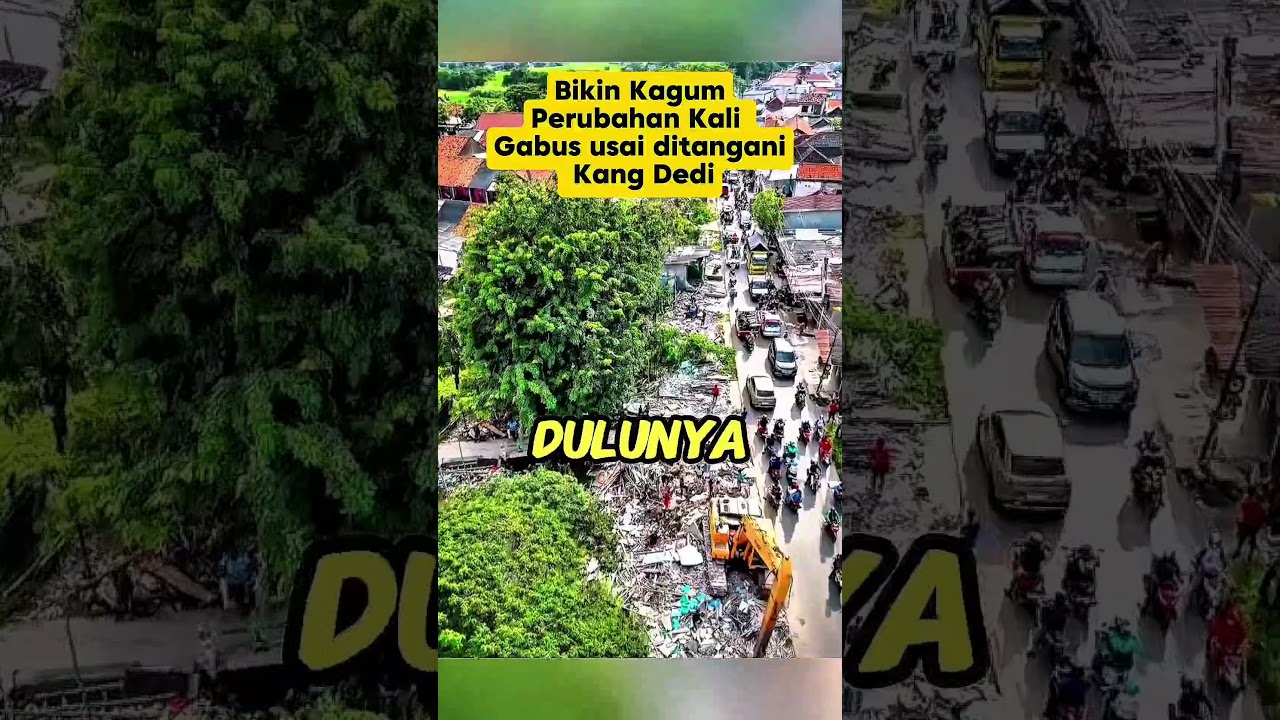 Bikin Kagum Perubahan Kali Gabus usai ditangani Kang Dedi #shorts