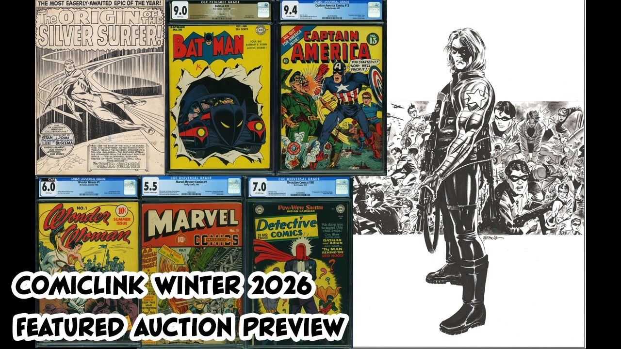 Анонс аукциона ComicLink «Зима 2026»: Зимний Солдат + Капитан Америка + Серебряный Серфер