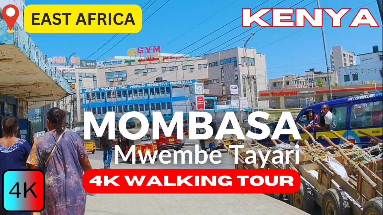 🇰🇪 Mombasa Sunshine and Culture 🌞: A Virtual Walking Tour Along Mwembe Tayari - Africa in 4K