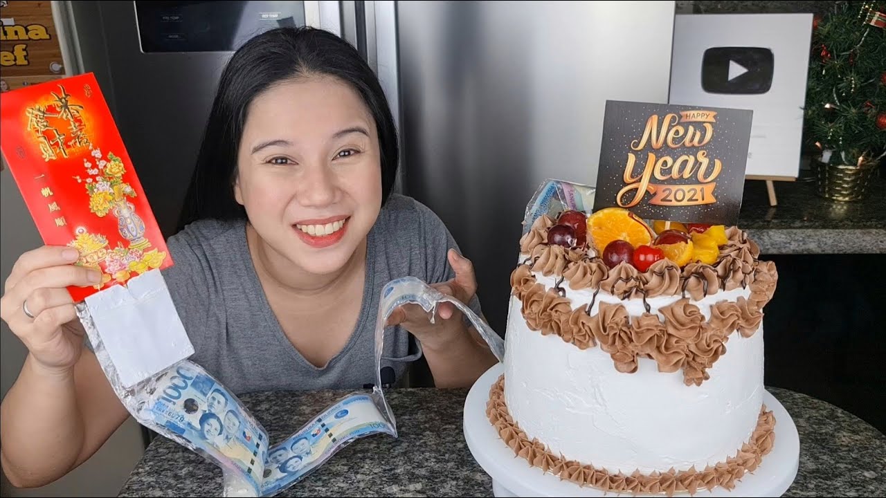 No Cook Money Cake Para Sa Maligayang Taon At Maligayang Kaarawan. Di Na Kailangan Magbake o Magluto