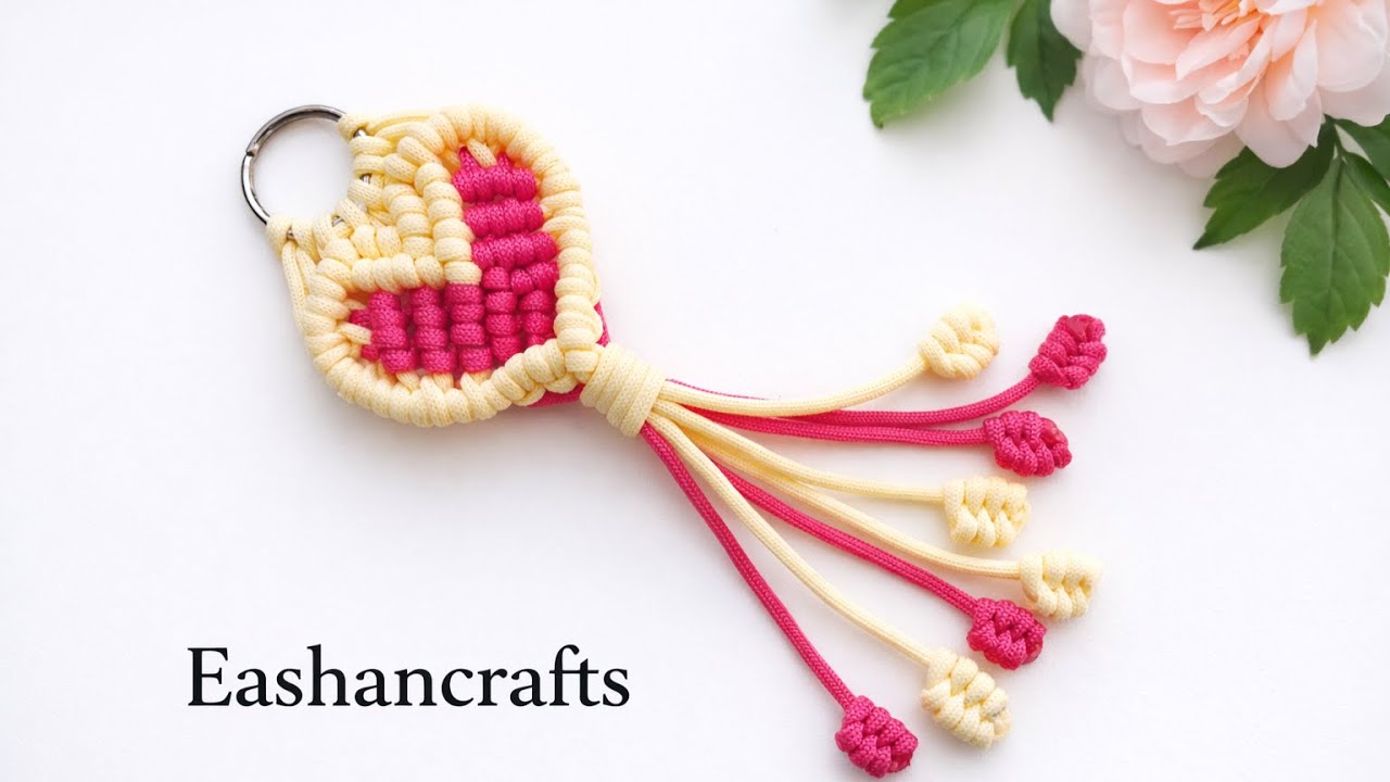 DIY Macrame Heart Keychain ❤️ | Easy Step by Step Tutorial for Beginners | Perfect Handmade Gift