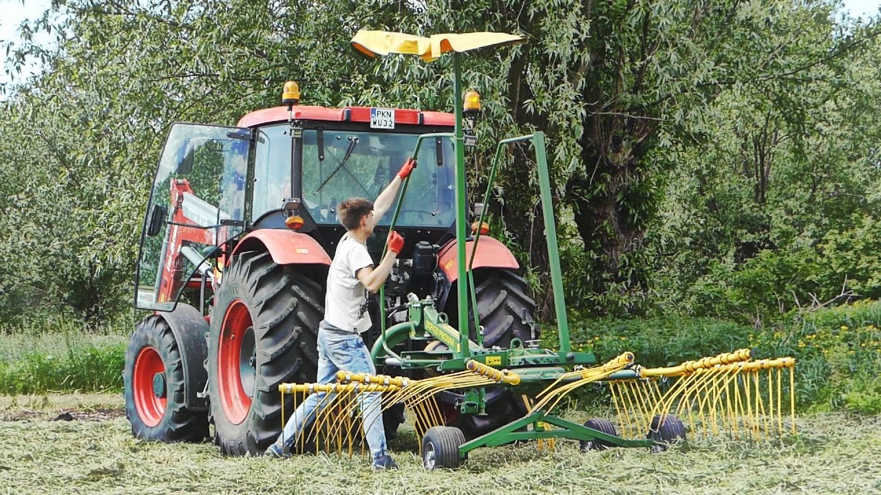 ||Grabienie i prasowanie trawy 2k21||Najszybsze grabienie 30 km/h || 2x Zetor  || Pronar || Sipma||