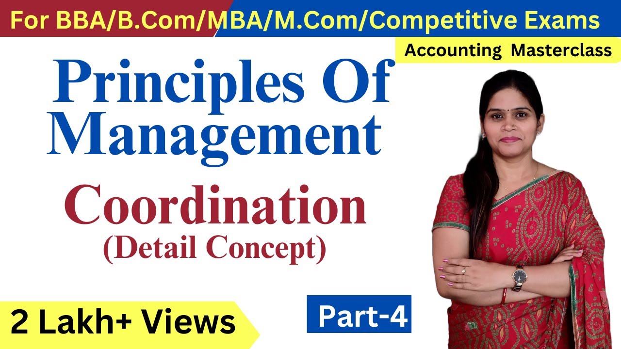 Coordination | Principles Of Management | Business Studies | BBA | B.com | MBA | BCA | Class 12 |
