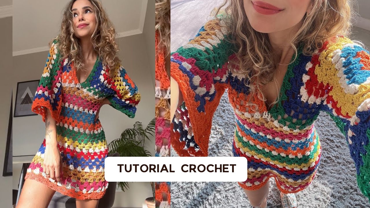 VESTIDO VITÓRIA CROCHÊ - PAP CROCHET Tutorial  - Passo a passo
