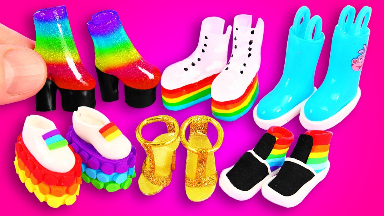 20 DIY Barbie Shoes and Boots ~ DIY Doll Shoes