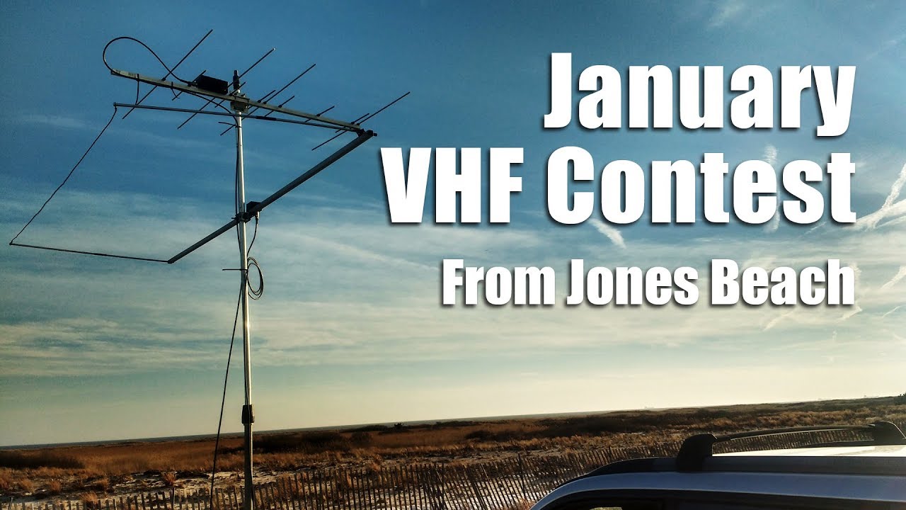 January VHF Contest 2018 - From the Beach! With homebew antenna!