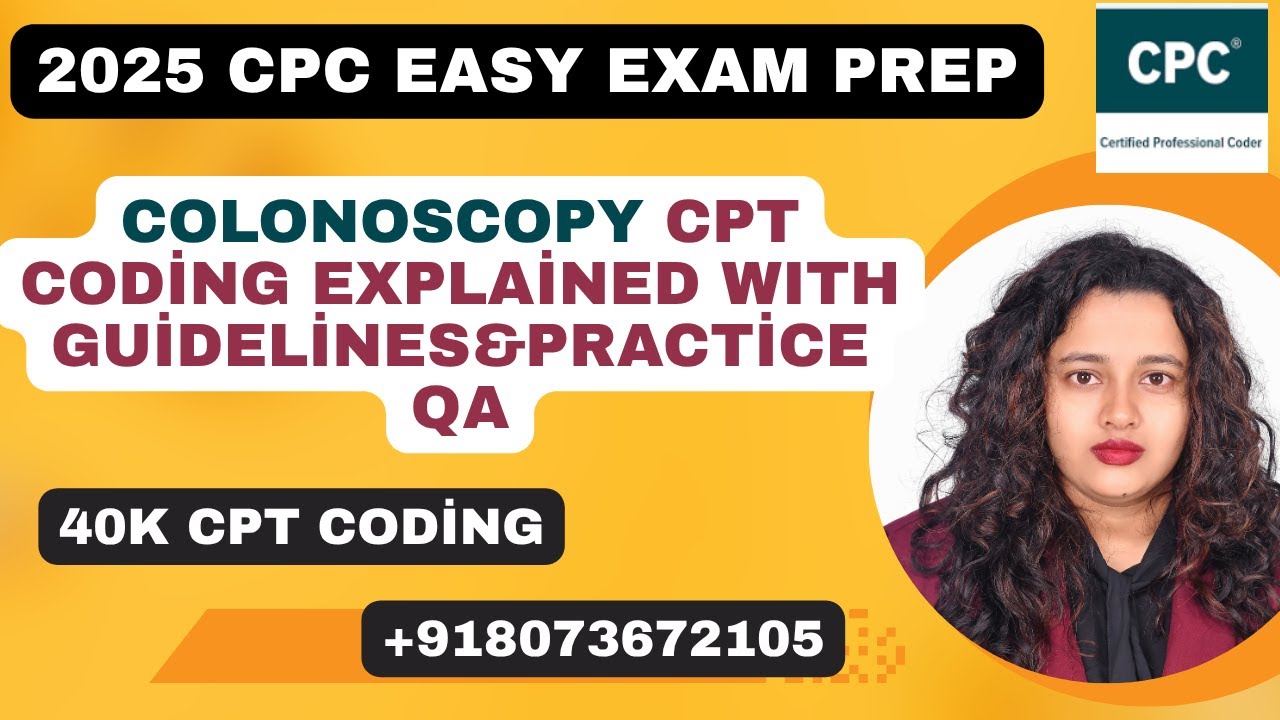 Colonoscopy CPT Coding 2025 | Learn With Real CPC Case Example Digestive cpt question answered #cpc