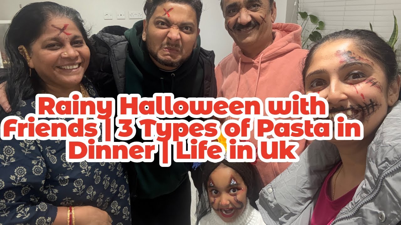 Day 3/7 Rainy Halloween Trick or Treat with Friends 👻 | Pasta Night 🍝 | Family Vlog UK