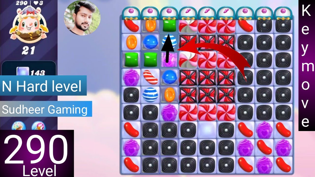 Candy crush saga level 290 । N  Hard level । No boosters । Candy crush 290  help । Sudheer CC Gaming