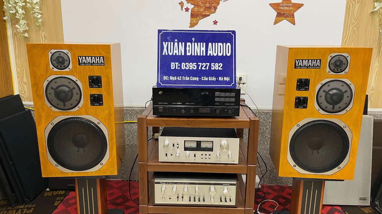 Vua Kiểm Âm Yamaha Ns-1000 Monitor, Chất Âm Quá Sạch, Amply Sansui 707i khoẻ, Hay.