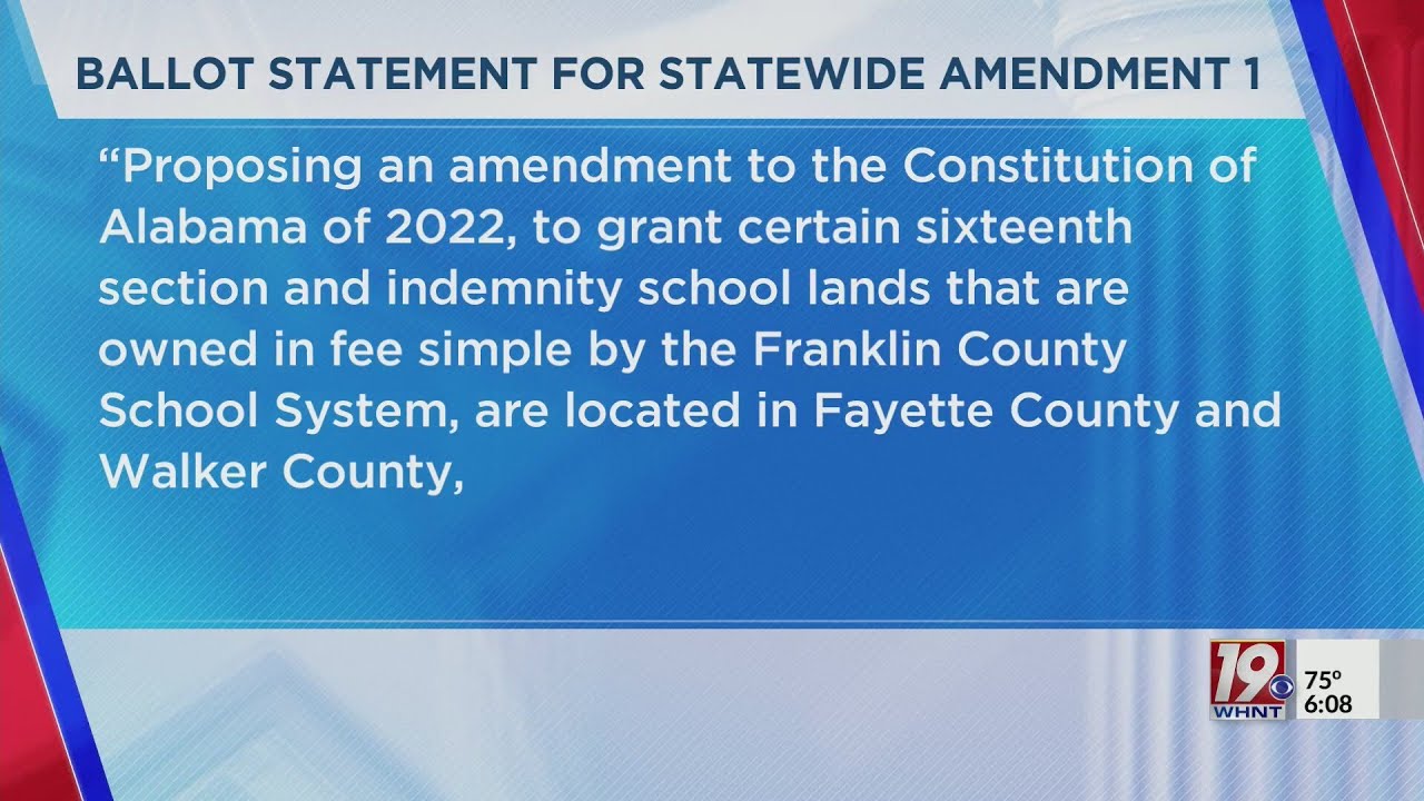Understanding Alabama Amendment 1 | October 29, 2024 | News 19 at 6 p.m.