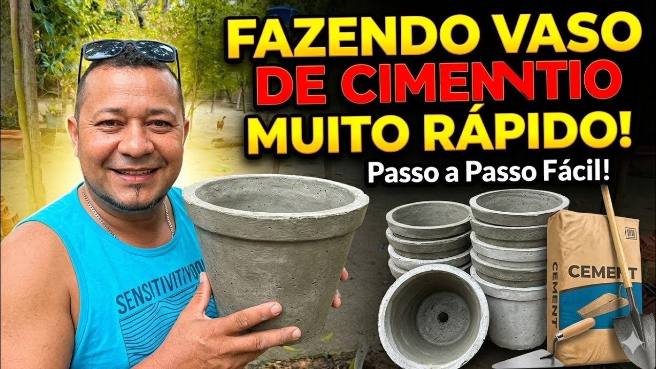 Como fazer um vaso de cimento diferenciado ..