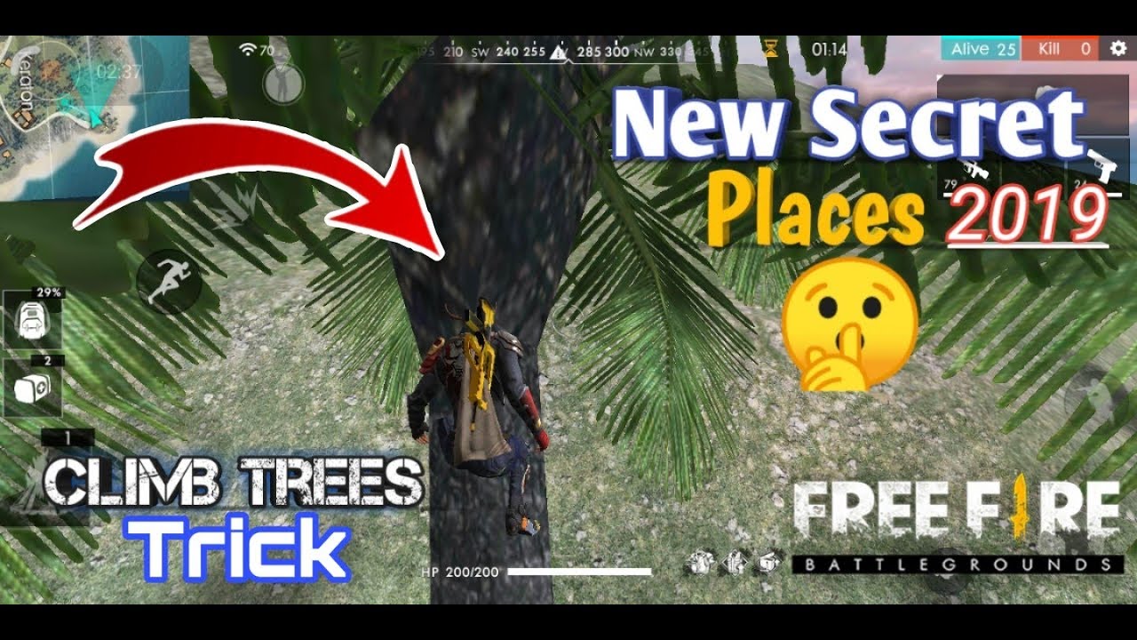 Top 8 New Secret / Hidden Places & Trick | Free Fire | 2019