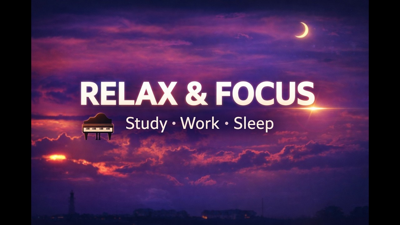 Relaxing Piano Music 🎹 Calm & Chill Background for Study, Work, Focus & Sleep