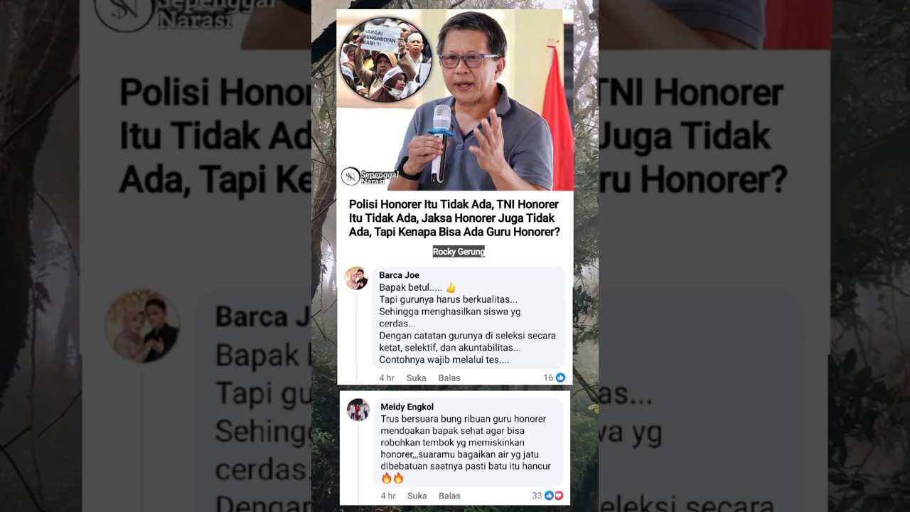 Polisi, TNI honorer gak ada kenapa guru honorer ada 