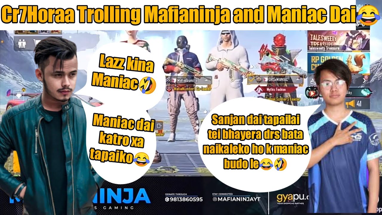 Cr7Horaa Trolling Maniac Dai And Mafianinja😂🤣 // Trolling Each Other🤣 @cr7horaaYT @MafiaNinja