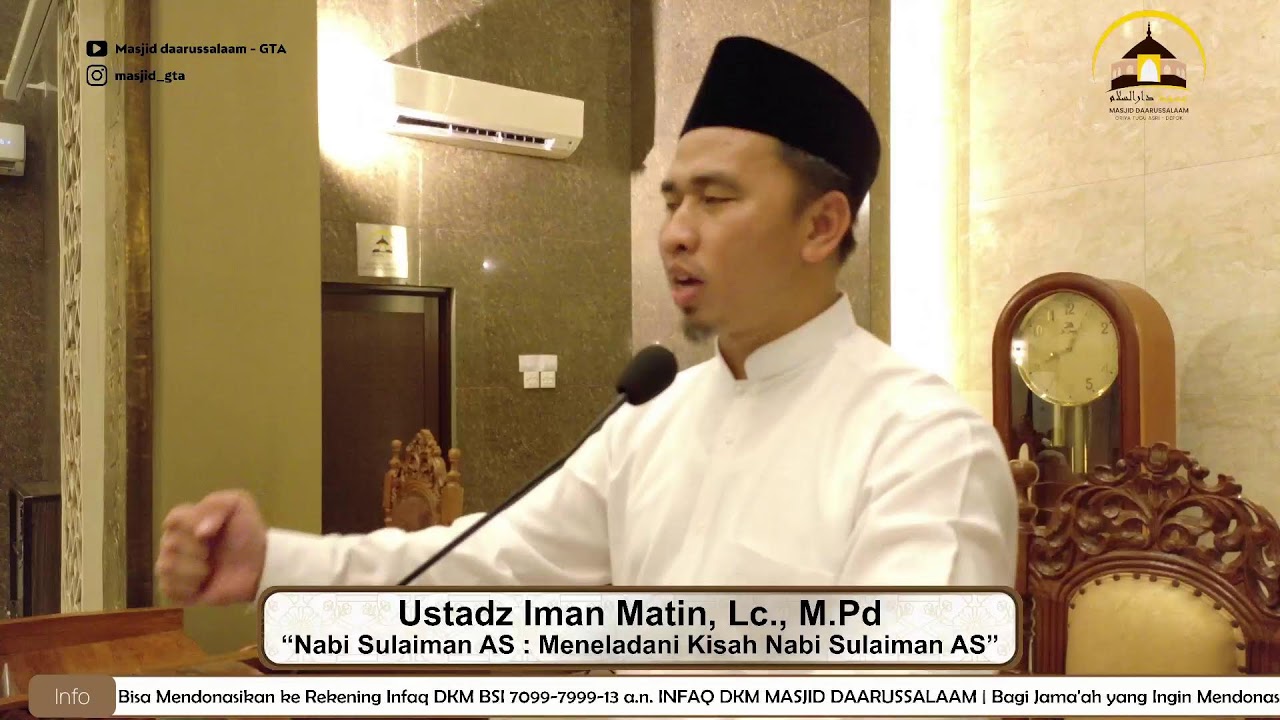 CeramahTarawih 23 Ramadhan 1447 H | Nabi Sulaiman AS | Ust. Iman Matin, Lc., M.Pd