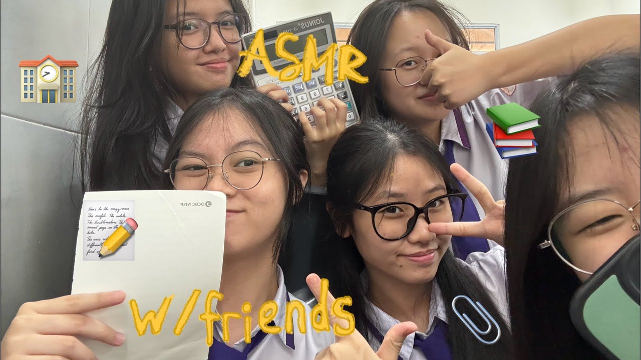 asmr at school with friends! 📚
