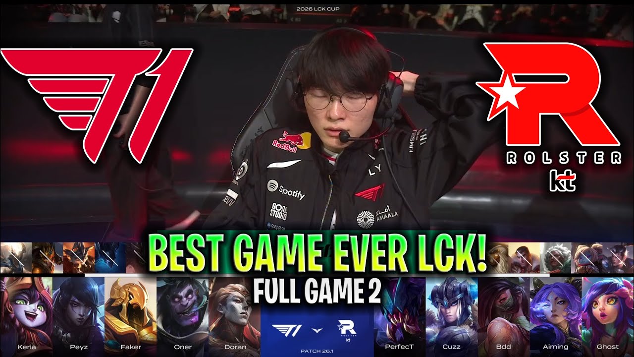 BEST GAME EVER LCK! - T1 vs KT GAME 2 LCK CUP 2026 W2D3 | FULL GAME | T1 vs KT ROLSTER G2 LCK 2026