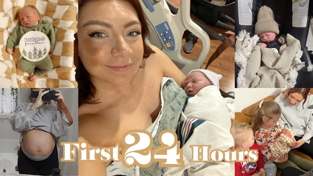 First 24 Hours With A Newborn: Bringing Baby Home, Sibling Introduction & Postpartum Update!