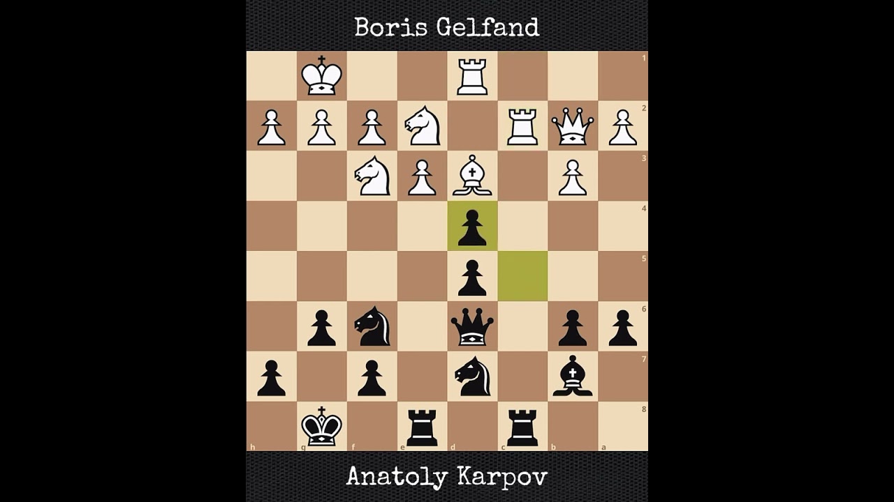 Boris Gelfand vs Anatoly Karpov | FIDE Candidates (1995)