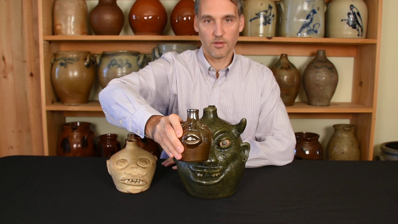 Southern Stoneware Face Jugs: Lanier Meaders, Brown Pottery, Guy Daugherty