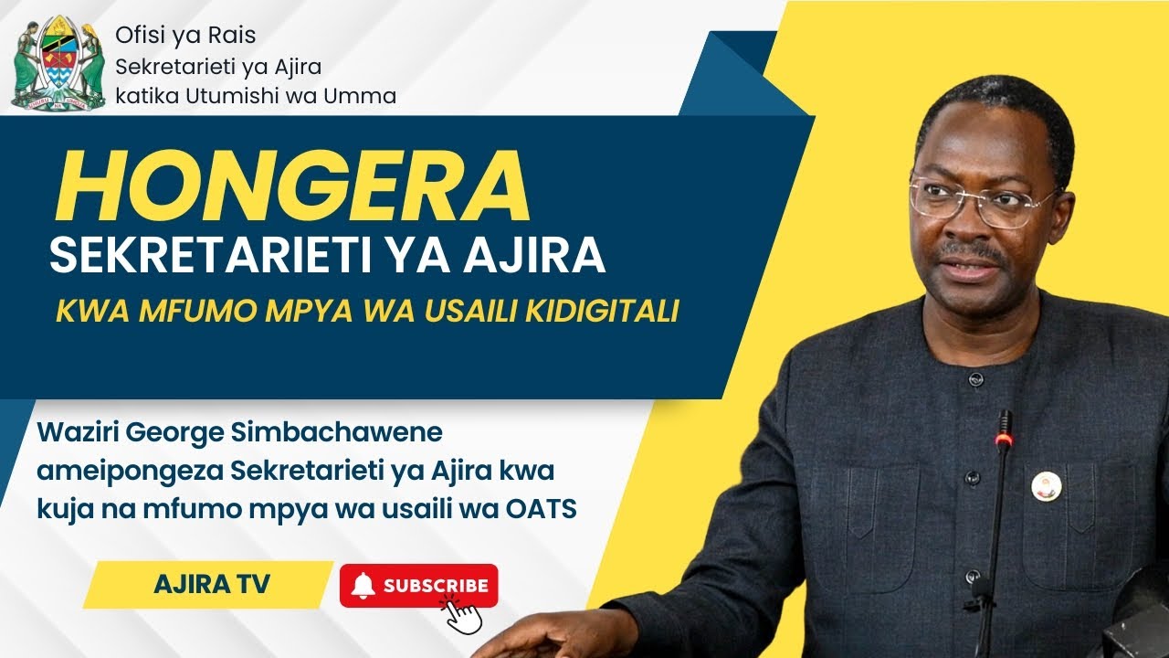 WAZIRI SIMBACHAWENE AIPONGEZA SEKRETARIETI YA AJIRA KWA MFUMO MPYA WA USAILI KIDIGITALI