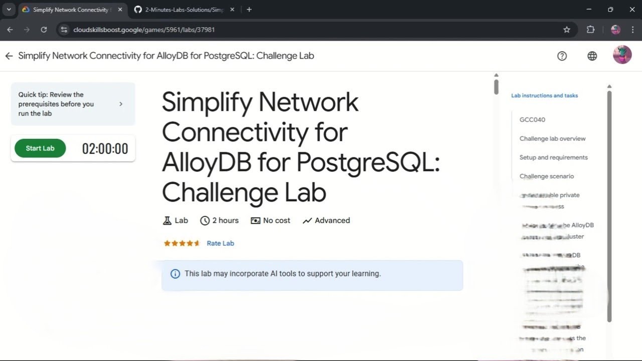 Simplify Network Connectivity for AlloyDB for PostgreSQL: Challenge Lab | #qwiklabs | #GCC040