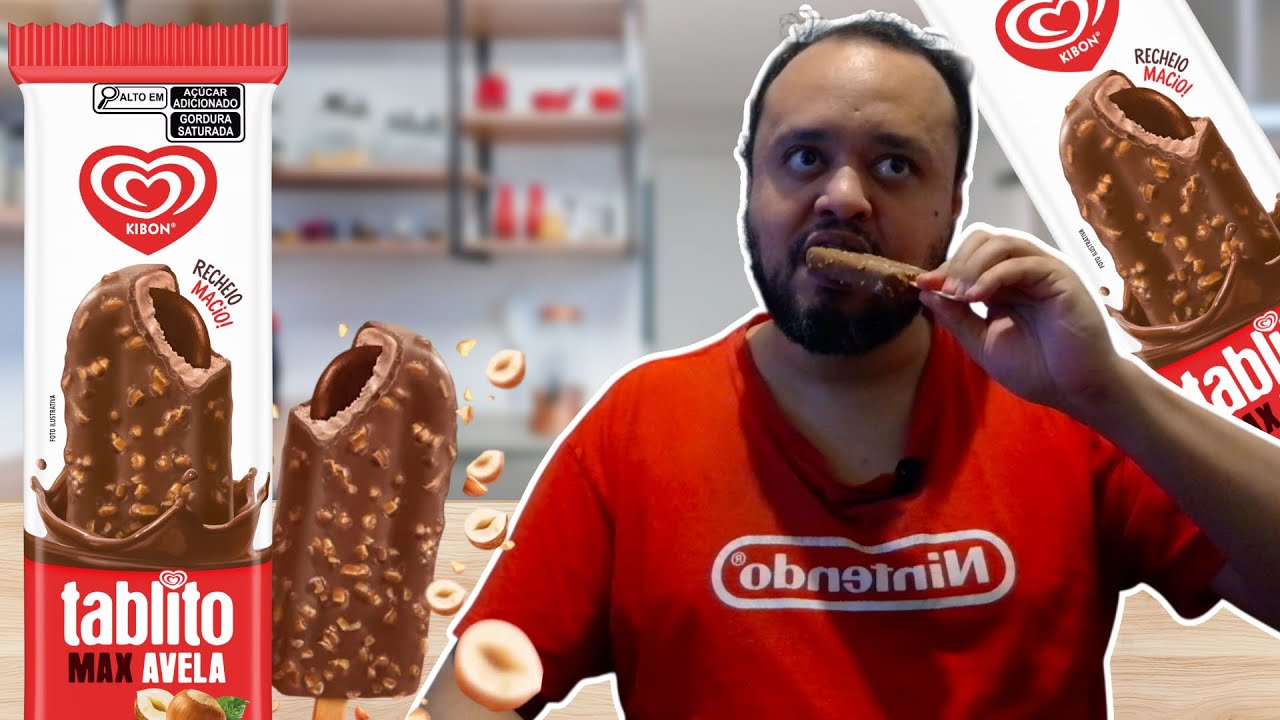 Experimentei o Picolé Kibon Tablito Max Avelã