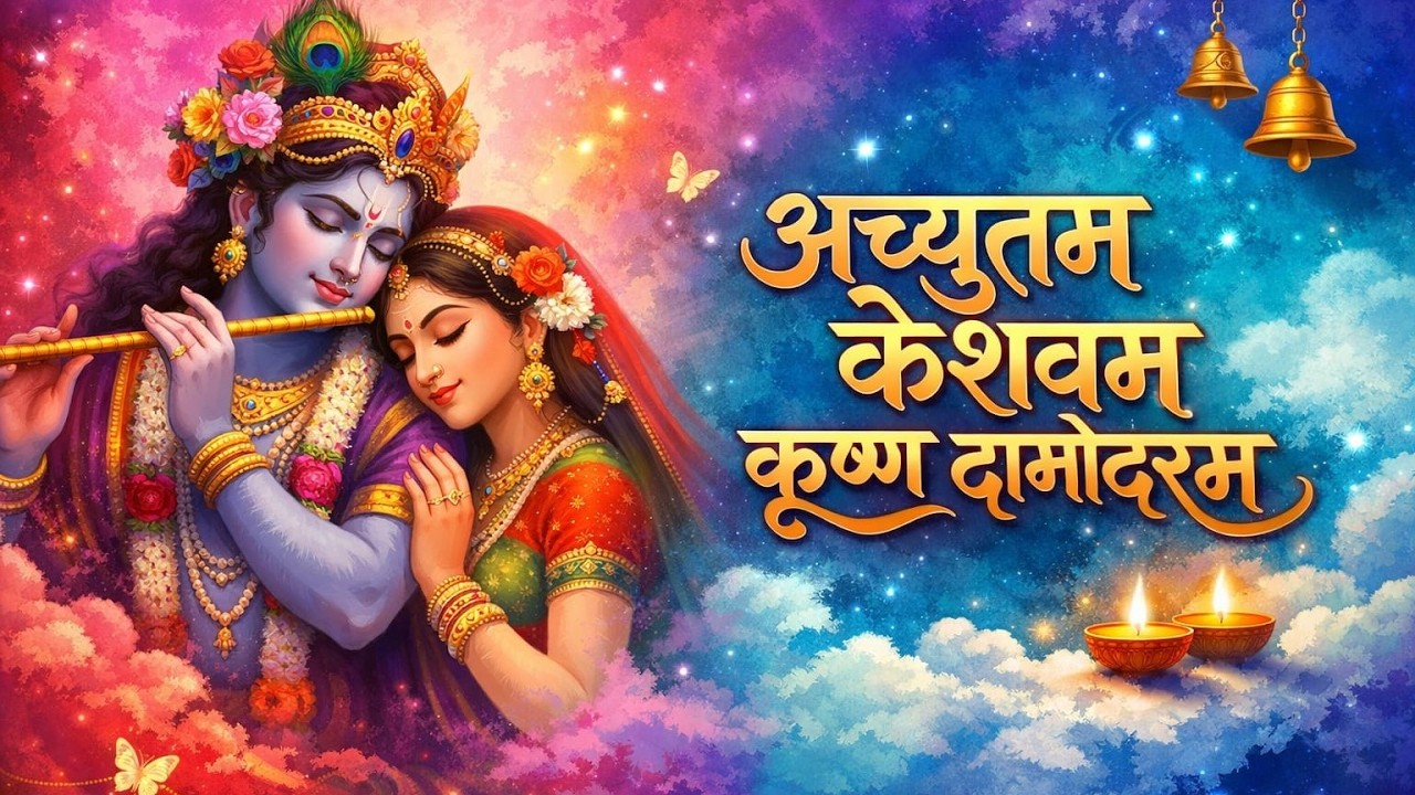 अचुत्यम केशवम कृष्ण दामोदरम् |  achutyama keshvama krishna damodhaaram  | Hindi krishna bhajan