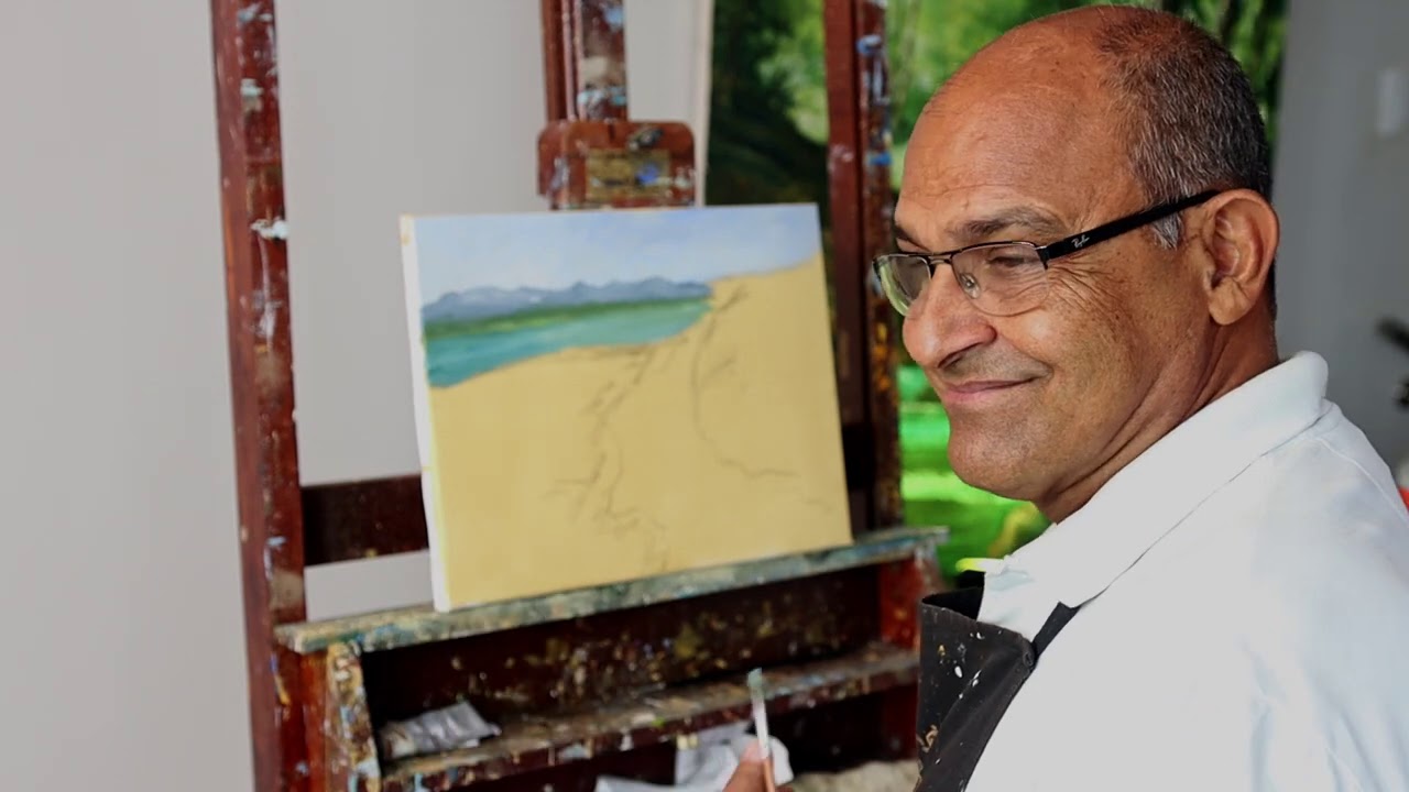 Como Pintar o caminho de uma paisagem com tinta acrílica | Professor Costerus