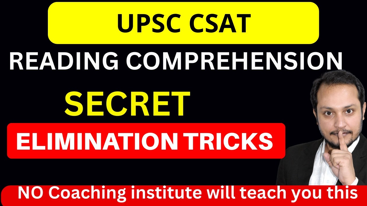 Master Option Elimination in CSAT RC | UPSC Prelims 2026 Game Changer