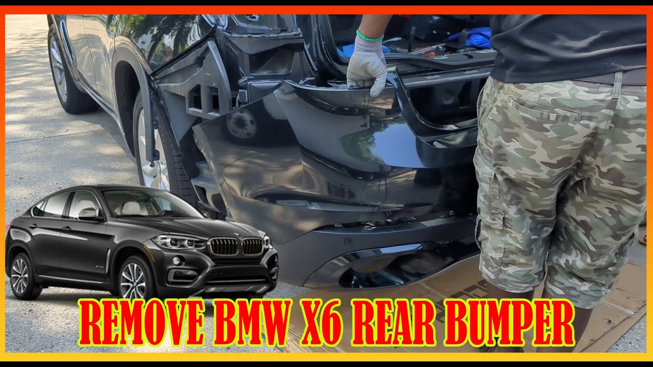 Снять задний бампер BMW X6