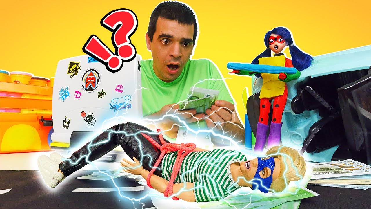 Helpman aiuta Ladybug giocattolo a catturare un ladro! Video e giochi divertenti per bambini