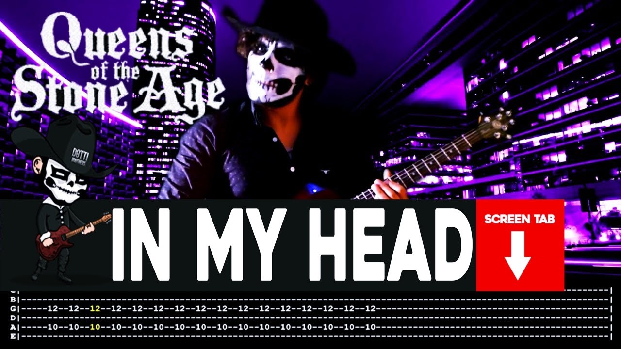【QUEENS OF THE STONE AGE】[ In My Head ] cover by Masuka | LESSON | GUITAR TAB
