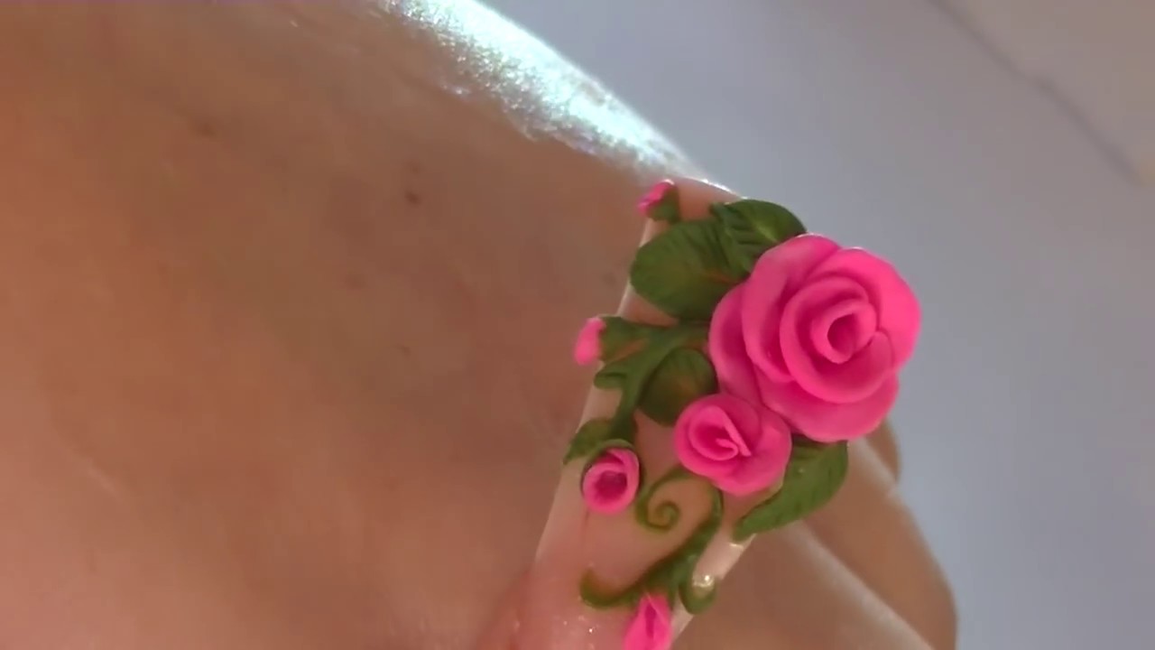 tutorial diseño de rosa para uña